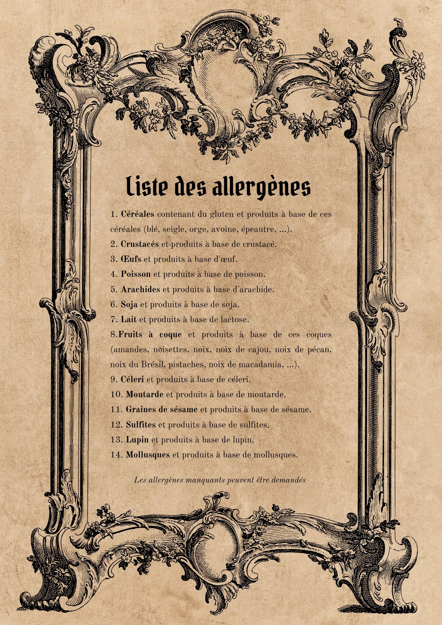 Menu page 8